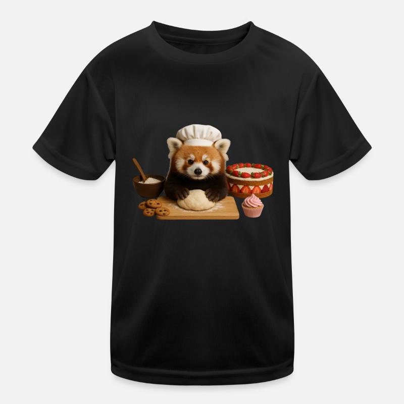 Roter Panda Backen Kuchen Brot Kinder Funktions-T-Shirt