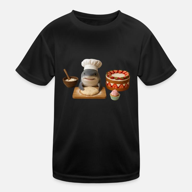 Shark Baking Cake Bread T-shirt sport Enfant