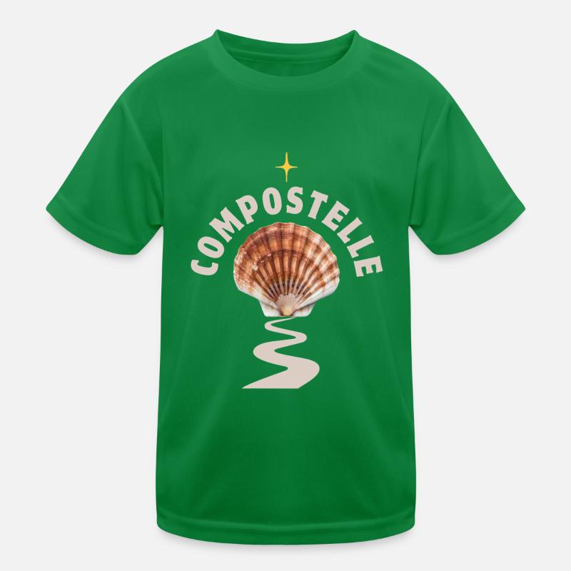 Coquille Saint Jacques sur Chemin de Compostelle T-shirt sport Enfant