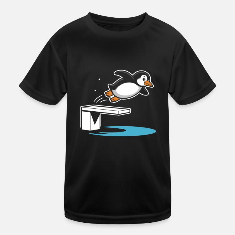 Kunstspringen Turmspringer Sprungbrett Kinder Funktions-T-Shirt