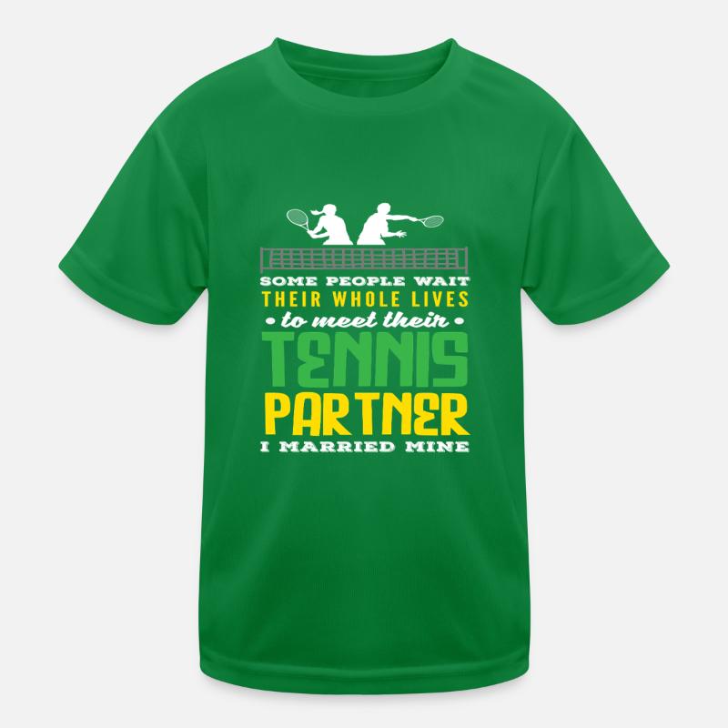 Tennis Partner Spieler Dein Leben Lang Kinder Funktions-T-Shirt
