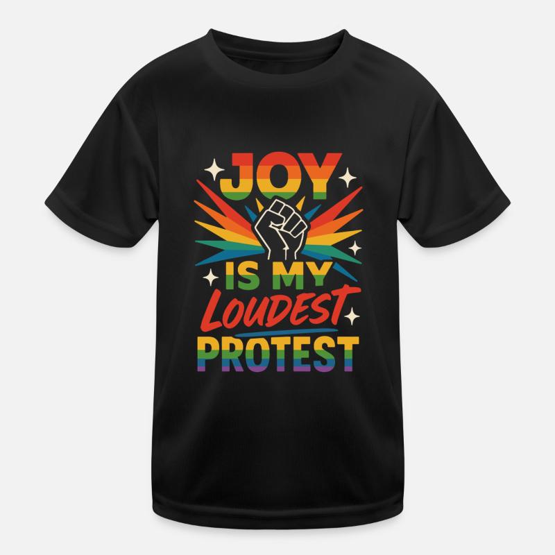 Queer Pride Queer Joy Lgbtq+ Affirmation Trans Kids Functional T-Shirt