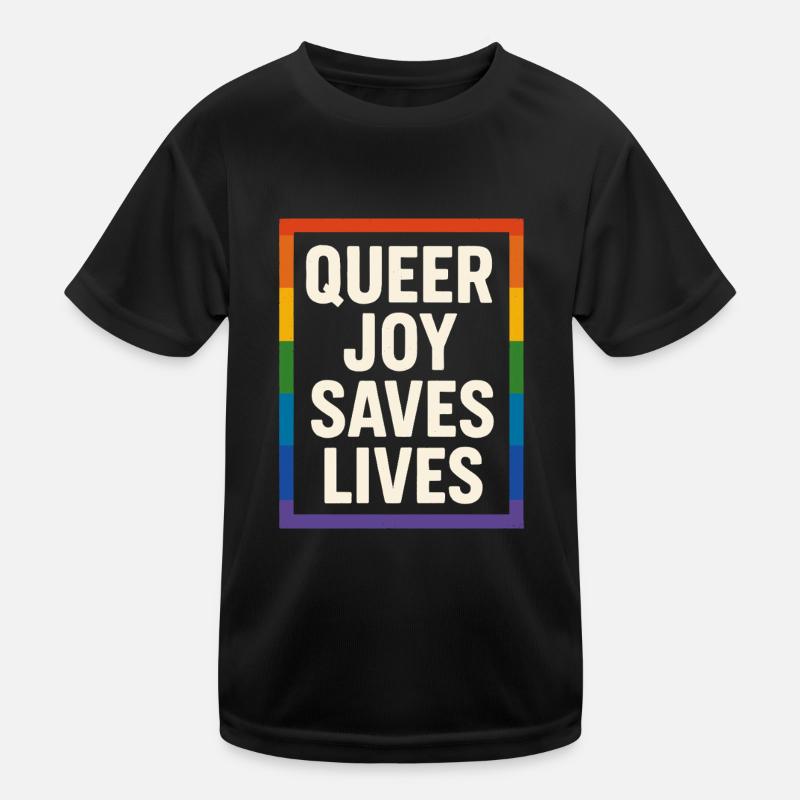 Queer Pride Queer Joy Lgbtq+ Affirmation Trans Kids Functional T-Shirt