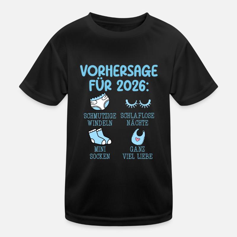Werdende Mutter 2026 VORHERSAGE Lustiges Kinder Funktions-T-Shirt