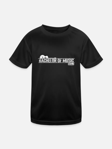 Bachelor of Music Musiktheorie - Kinder Funktions-T-Shirt - Schwarz - Vorne