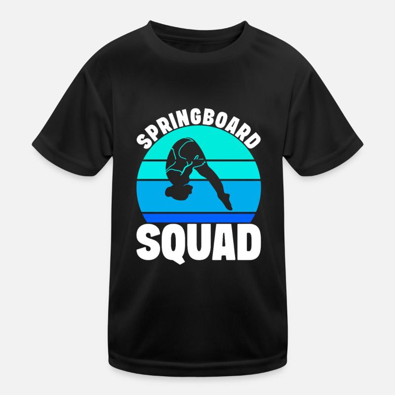 Kunstspringen Turmspringer Sprungbrett Kinder Funktions-T-Shirt