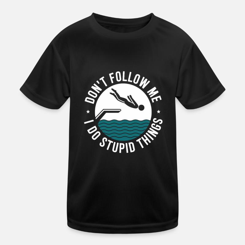 Kunstspringen Turmspringer Sprungbrett Kinder Funktions-T-Shirt