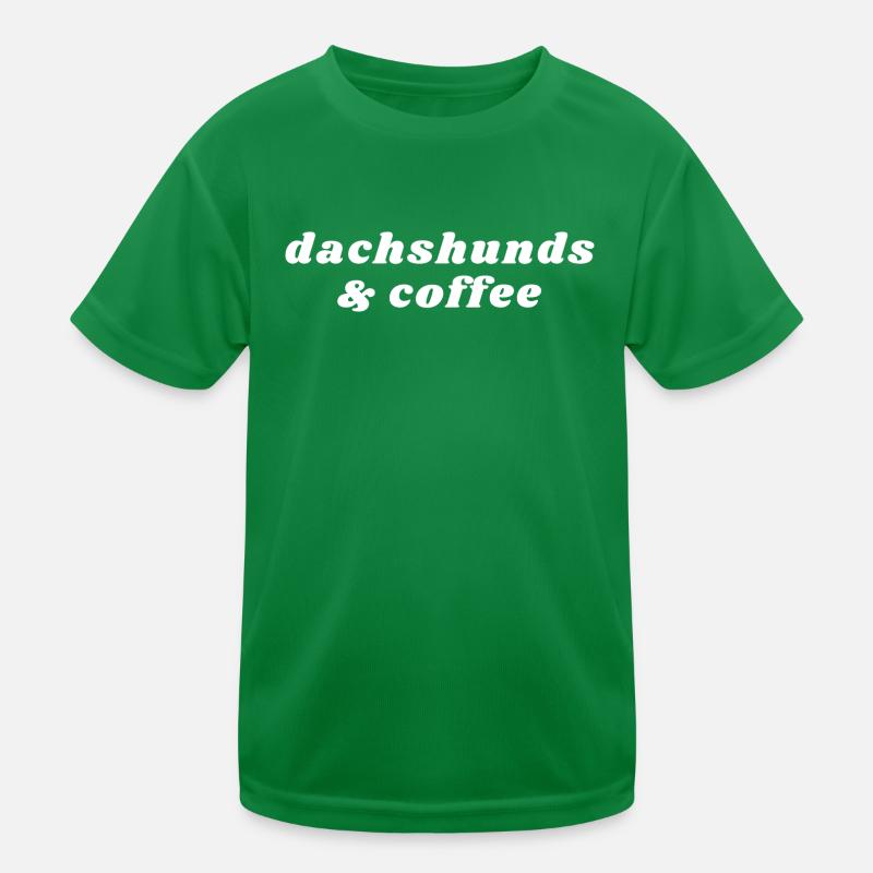 Dackel Und Kaffee - Koffein Kinder Funktions-T-Shirt