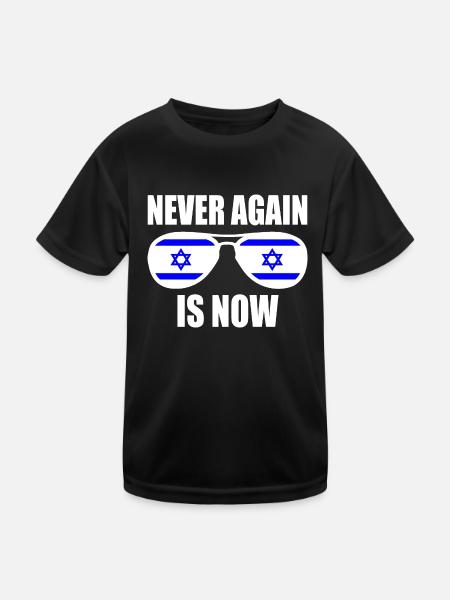 Never again is now - Kids Functional T-Shirt - black - Front