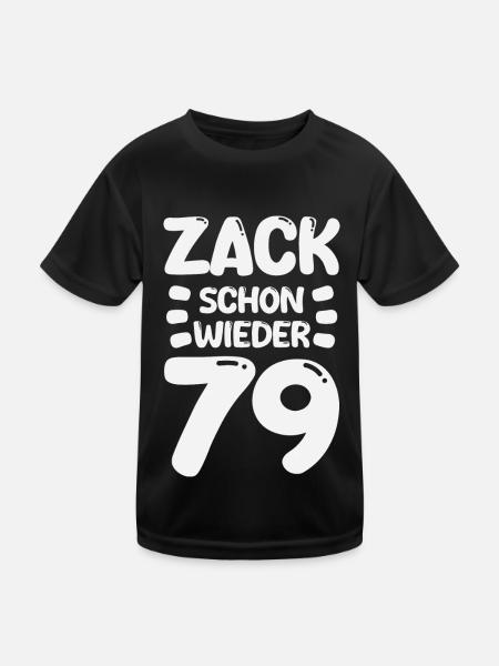 Zack 79 again! Birthday - Kids Functional T-Shirt - black - Front