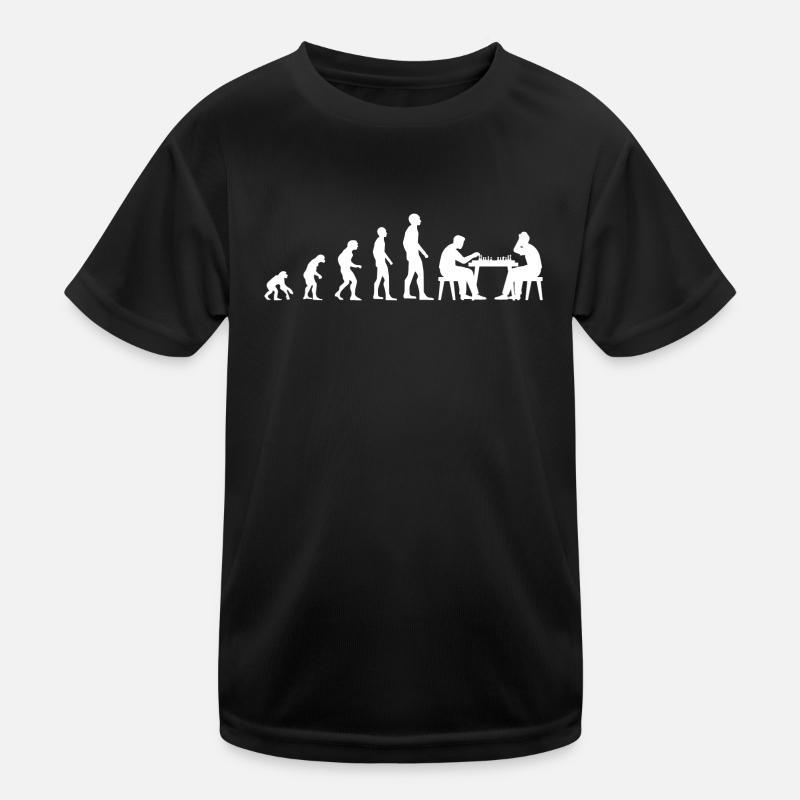 Schach Evolution Geschenk - Kinder Funktions-T-Shirt - Schwarz