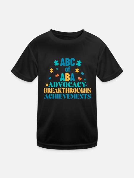 Thérapeute ABA Travailleur social Sensibilisation à l’autisme - T-shirt sport Enfant - noir - Devant