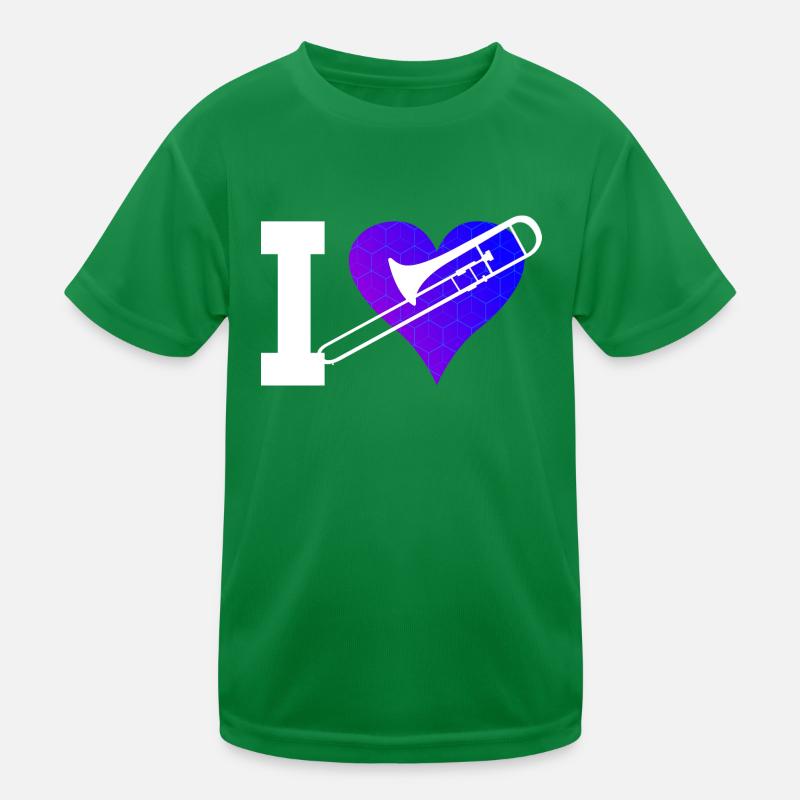 Trombone Ténor Hommes Trombone Brass Band T-shirt sport Enfant