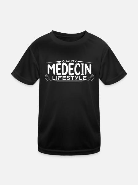 médecin Quality Médecin Lifestyle Médecine - T-shirt sport Enfant - noir - Devant