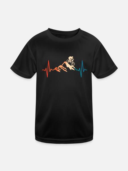 VTT Descente Heartbeat Cycliste Cycliste - T-shirt sport Enfant - noir - Devant