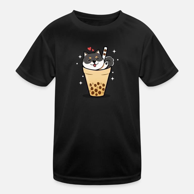 Black Shiba Inu Kids Functional T-Shirt