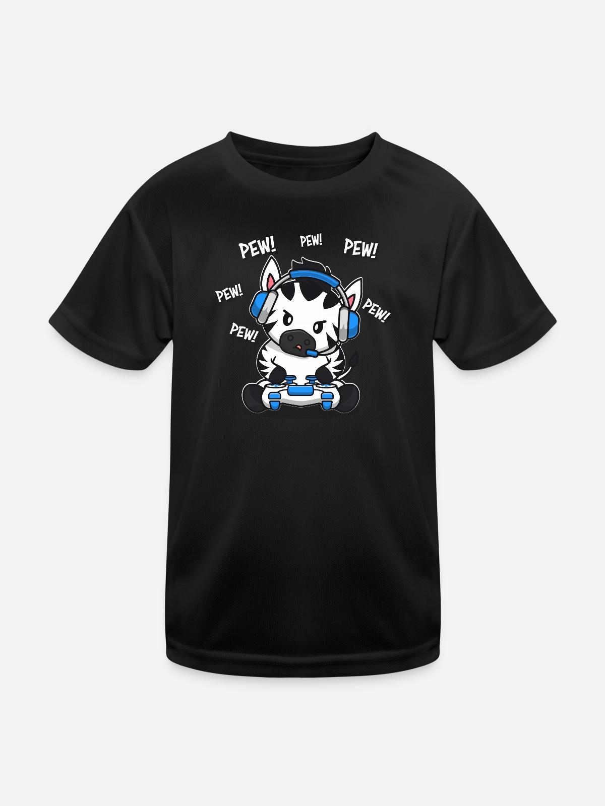 Zebra - Kids Functional T-Shirt - black - Front
