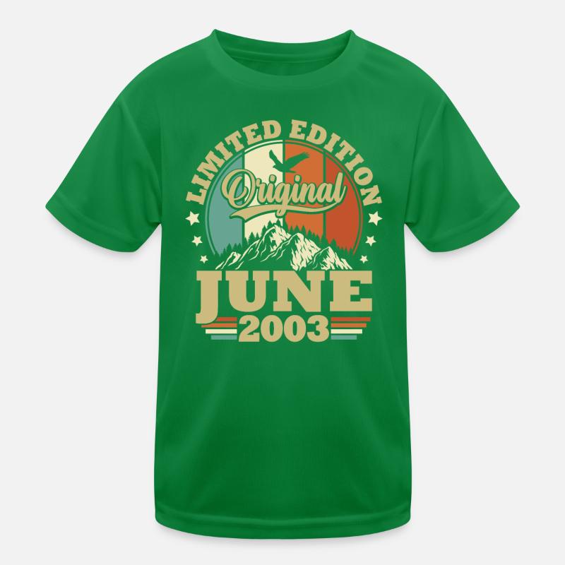 Geburtstagsgeschenk geboren im Juni 2003 Kinder Funktions-T-Shirt