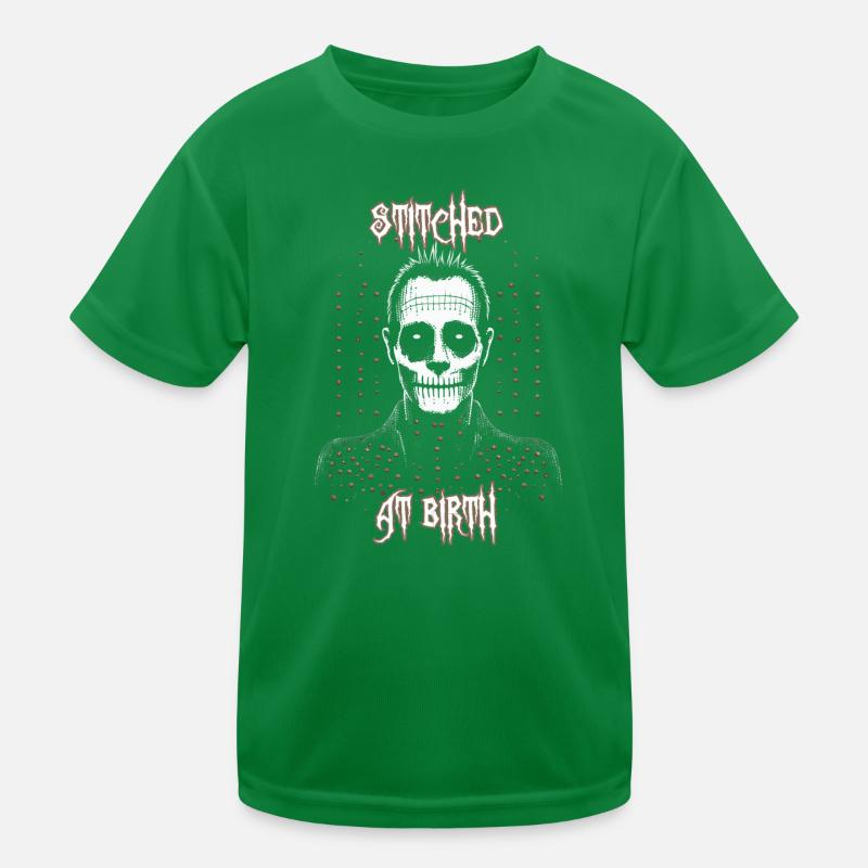 Genähtes Franken-Monster bei der Geburt Kinder Funktions-T-Shirt