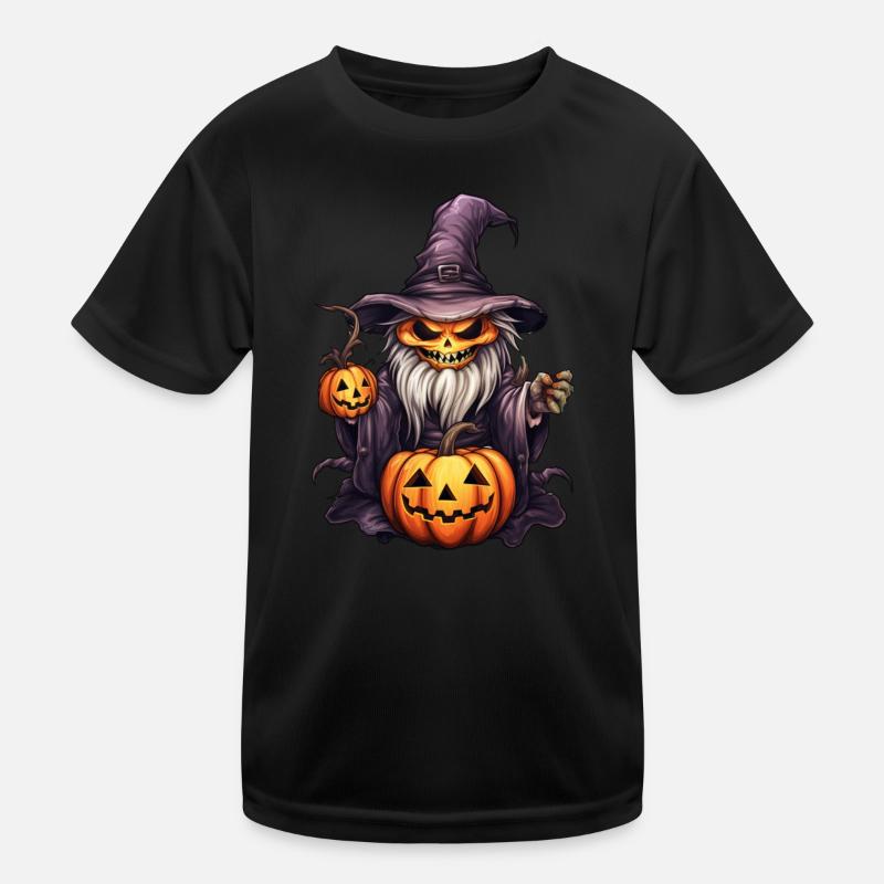 sorcière squelette citrouille T-shirt sport Enfant