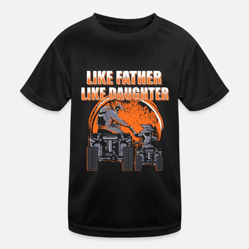 Quad Vater und Tochter Geschenk Kinder Funktions-T-Shirt