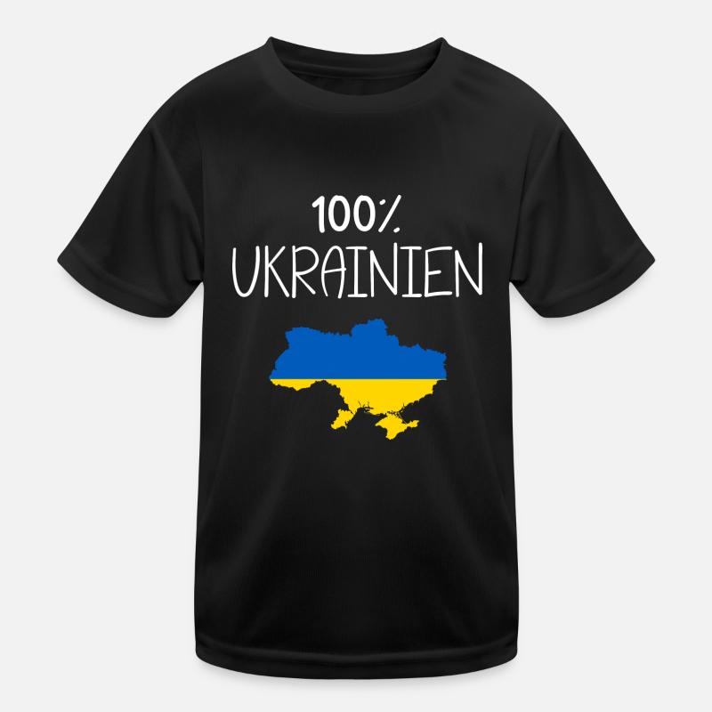 100% Ukrainisch - Geschenk Mann Ukraine Kinder Funktions-T-Shirt