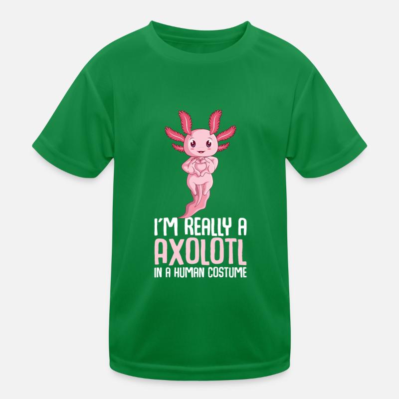 Axolotl Kostüm Mädchen Kinder Kinder Funktions-T-Shirt