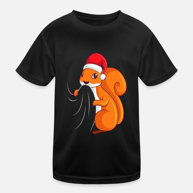 Eichhörnchen Weihnachten Kinder Damen Kinder Funktions-T-Shirt