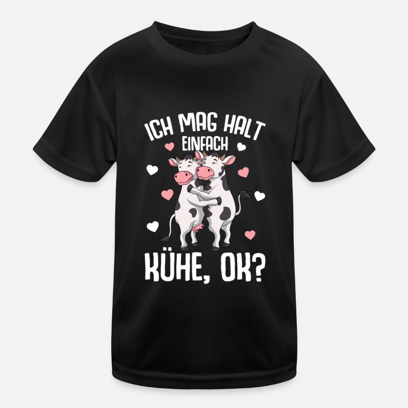 Kuh Ich mag halt Kühe Kinder Mädchen Kinder Funktions-T-Shirt