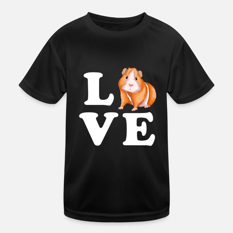 Cochon d’Inde Amour Amour Cochon d’Inde - T-shirt sport Enfant - noir