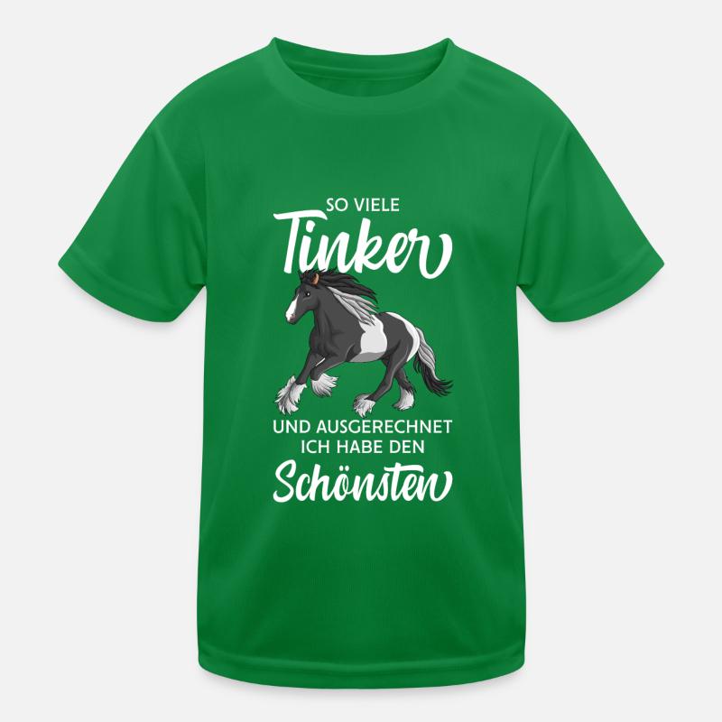 Tinker Pferd Reiterin Damen Pferde Mädchen Kinder Funktions-T-Shirt