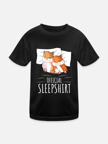 Guinea Pig Sleeping Shirt Pet - Kids Functional T-Shirt - black - Front