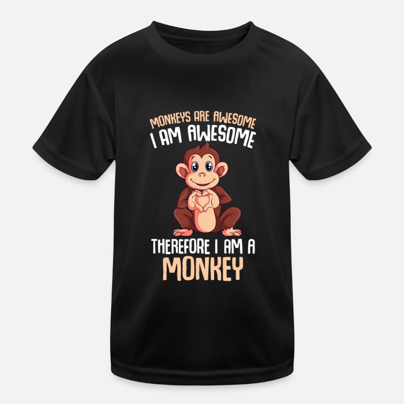Monkey Lover Monkey Gift Kids Functional T-Shirt