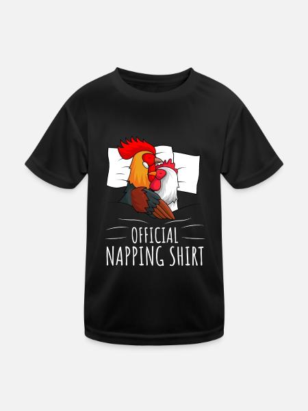 Poulet Chemise de couchage Poulet Cadeau de poulet - T-shirt sport Enfant - noir - Devant