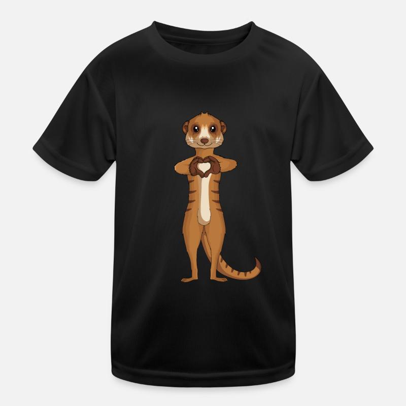 Erdmännchen Liebe Kinder Mädchen Damen Kinder Funktions-T-Shirt
