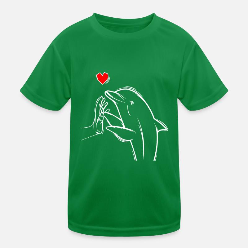 Delfin Damen Kinder Mädchen Delfine Kinder Funktions-T-Shirt