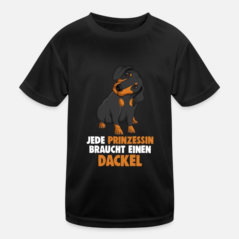 Dackel Mädchen Dachshund Teckel Frauen Kinder Kinder Funktions-T-Shirt