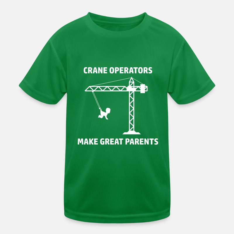 Crane operator saying crane design crane operator humor Kids Functional T-Shirt