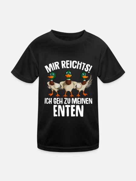 Ente Mir reichts ich geh zu meinen Enten - Kinder Funktions-T-Shirt - Schwarz - Vorne