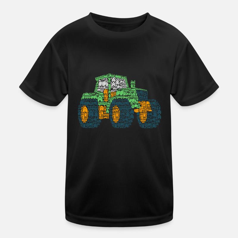 Tractor Tractor Farm Young Children Kids Functional T-Shirt