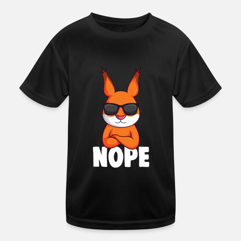 Eichhörnchen Nope Kinder Jungen Mädchen Kinder Funktions-T-Shirt
