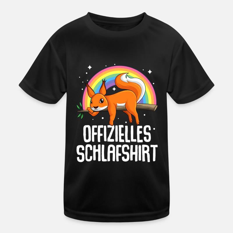 Offizielles Schlafshirt Eichhörnchen Nachthemd Kinder Funktions-T-Shirt