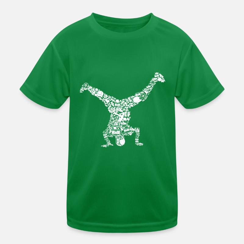 Breakdance Breakdancer Herren Kinder Jungen Kinder Funktions-T-Shirt
