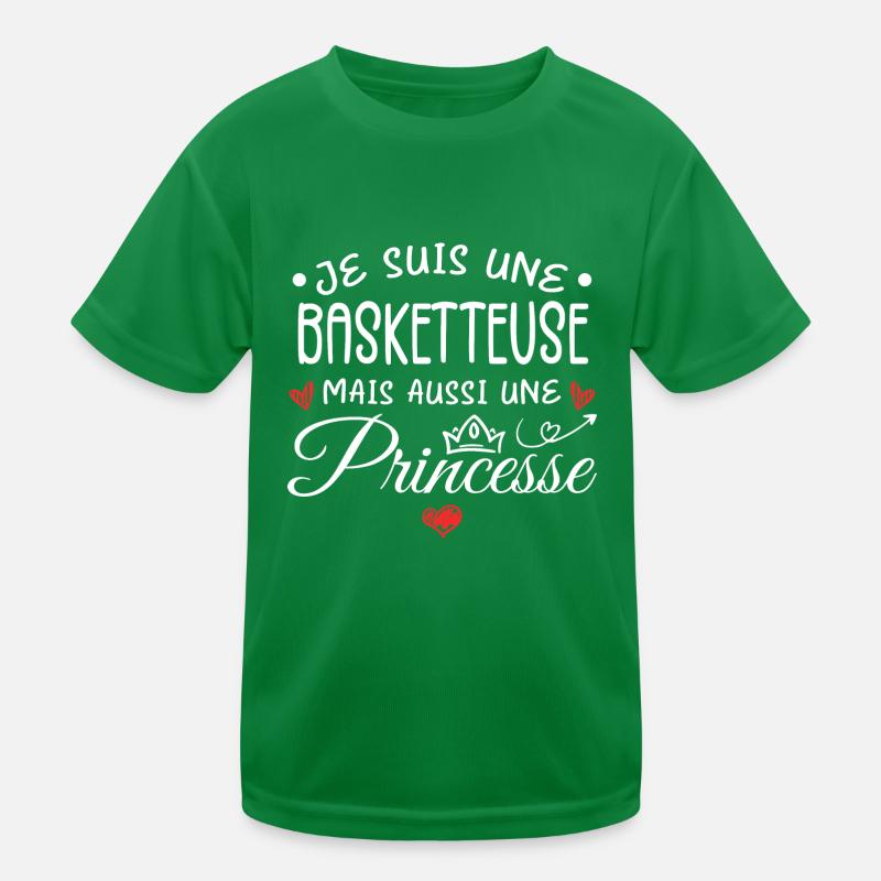 Je Suis Une Basketteuse, Mais Aussi Une Princesse T-shirt sport Enfant