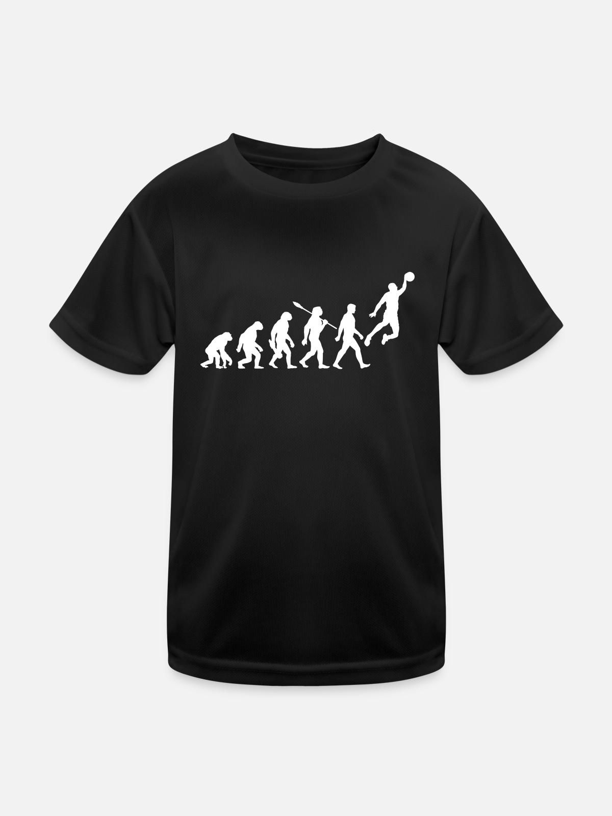 Evolution Basketball - Korbleger - Kinder Funktions-T-Shirt - Schwarz - Vorne