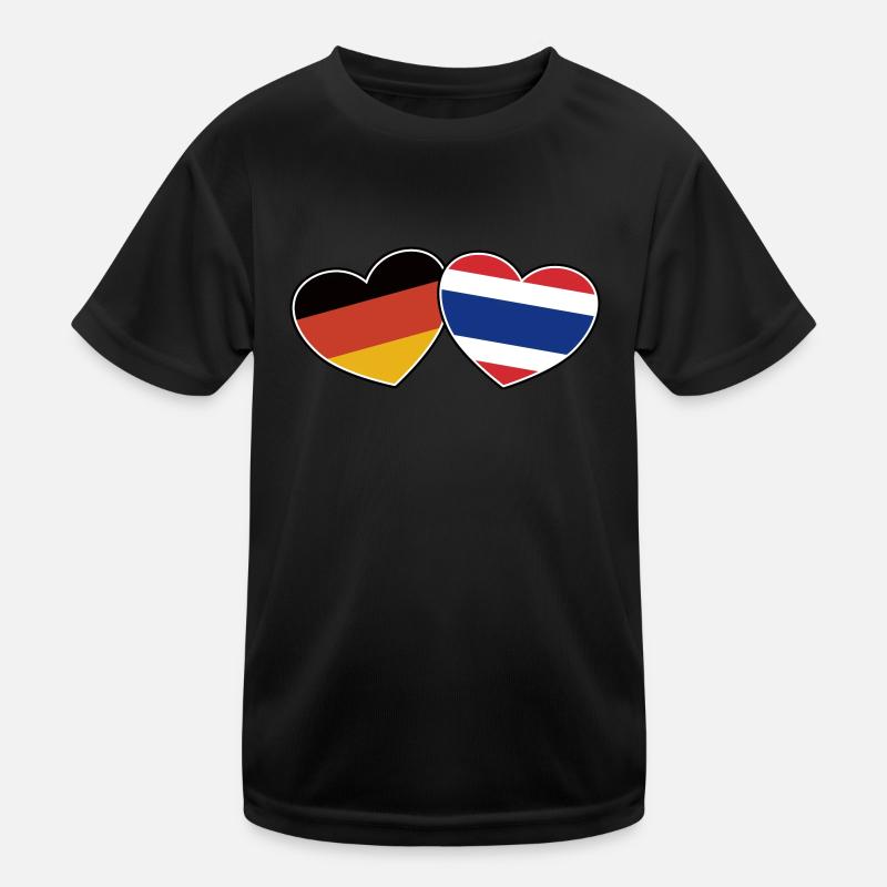 Deutsch Thailändische Freundschaft -- Geschenk Kinder Funktions-T-Shirt
