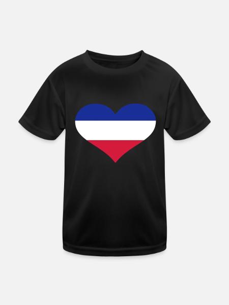 Niederlande - Kinder Funktions-T-Shirt - Schwarz - Vorne