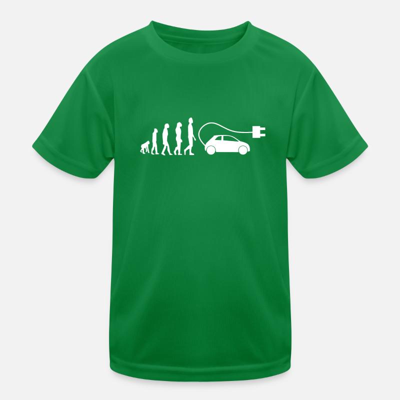 E-Auto Elektroauto Evolution Kinder Funktions-T-Shirt