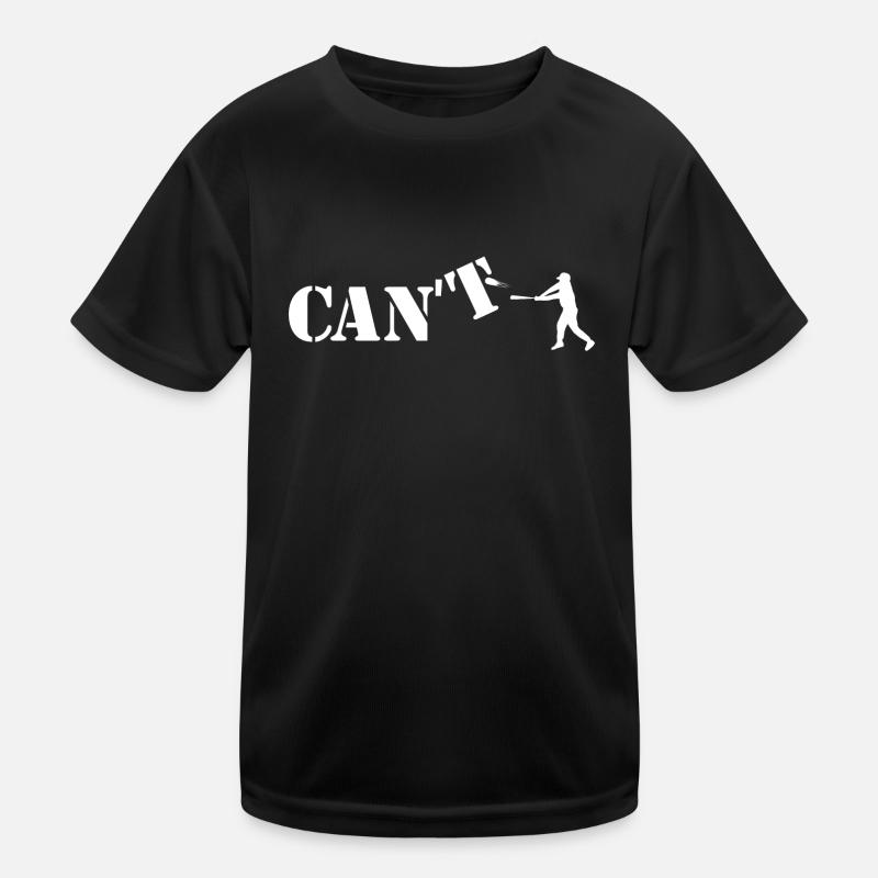 Can't vs Can Baseball Typografie Design Kinder Funktions-T-Shirt