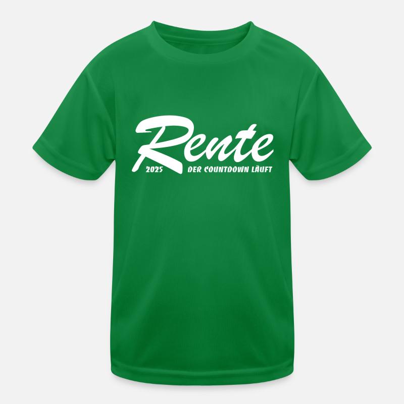 Rente 2025 der Countdown läuft - Ruhestand Kinder Funktions-T-Shirt